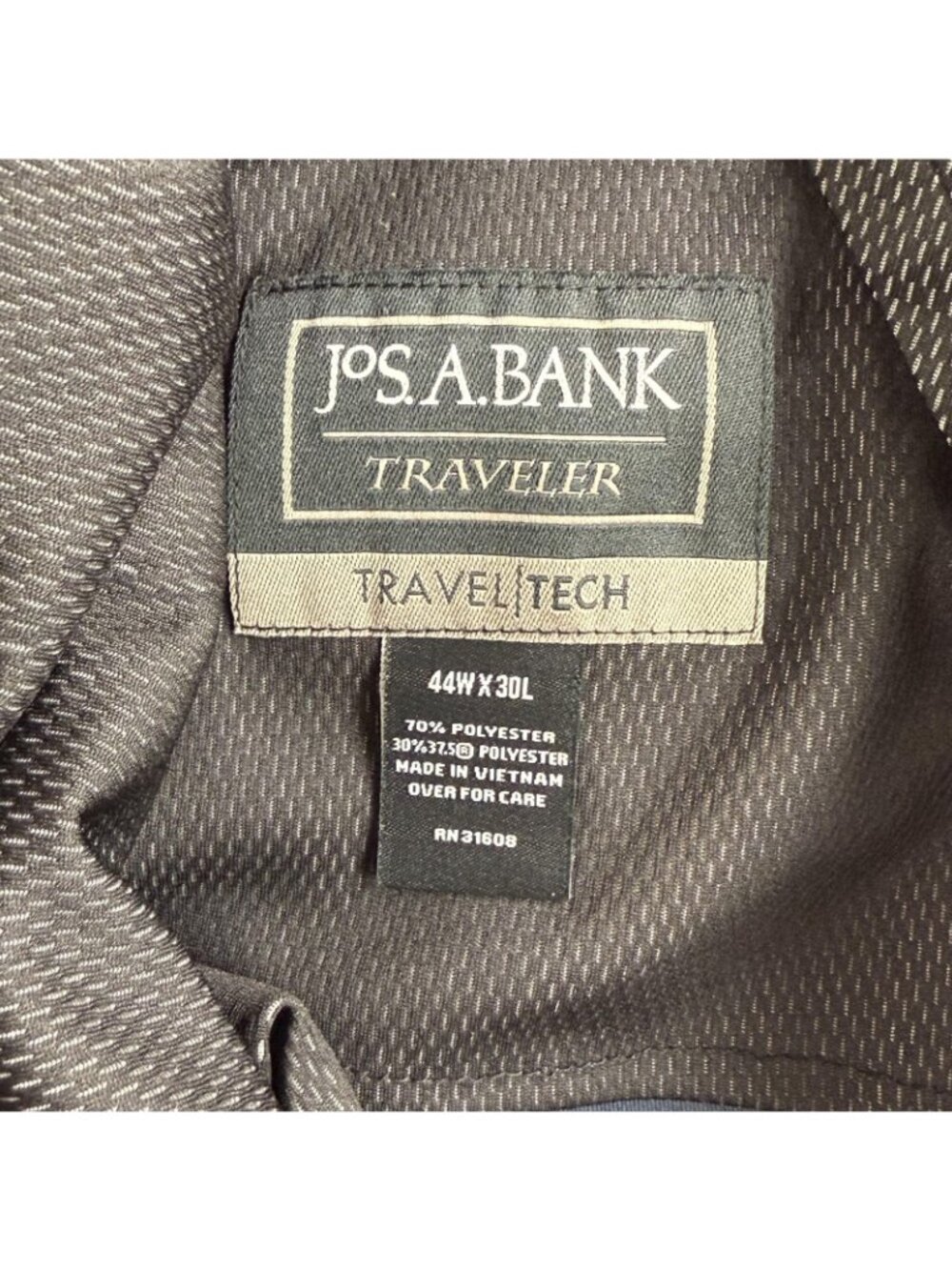 Jos. A. Bank Traveler Pants Mens 44x30 Blue Travel Tech Dress Business 21RV44075 - Picture 3 of 16